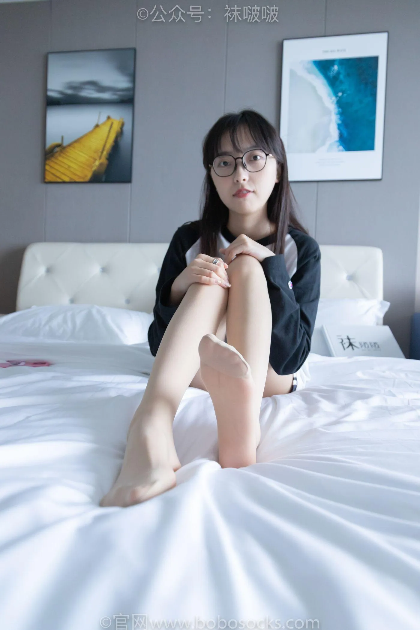 [BoBoSocks袜啵啵]NO.015 稚予-阿迪板鞋、白色短棉袜、肉丝 [135P]插图3